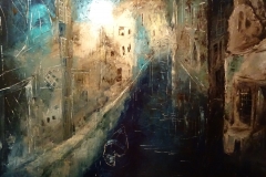 Venedig in der Nacht Motiv 3 / Öl/Leinwand / 100x80