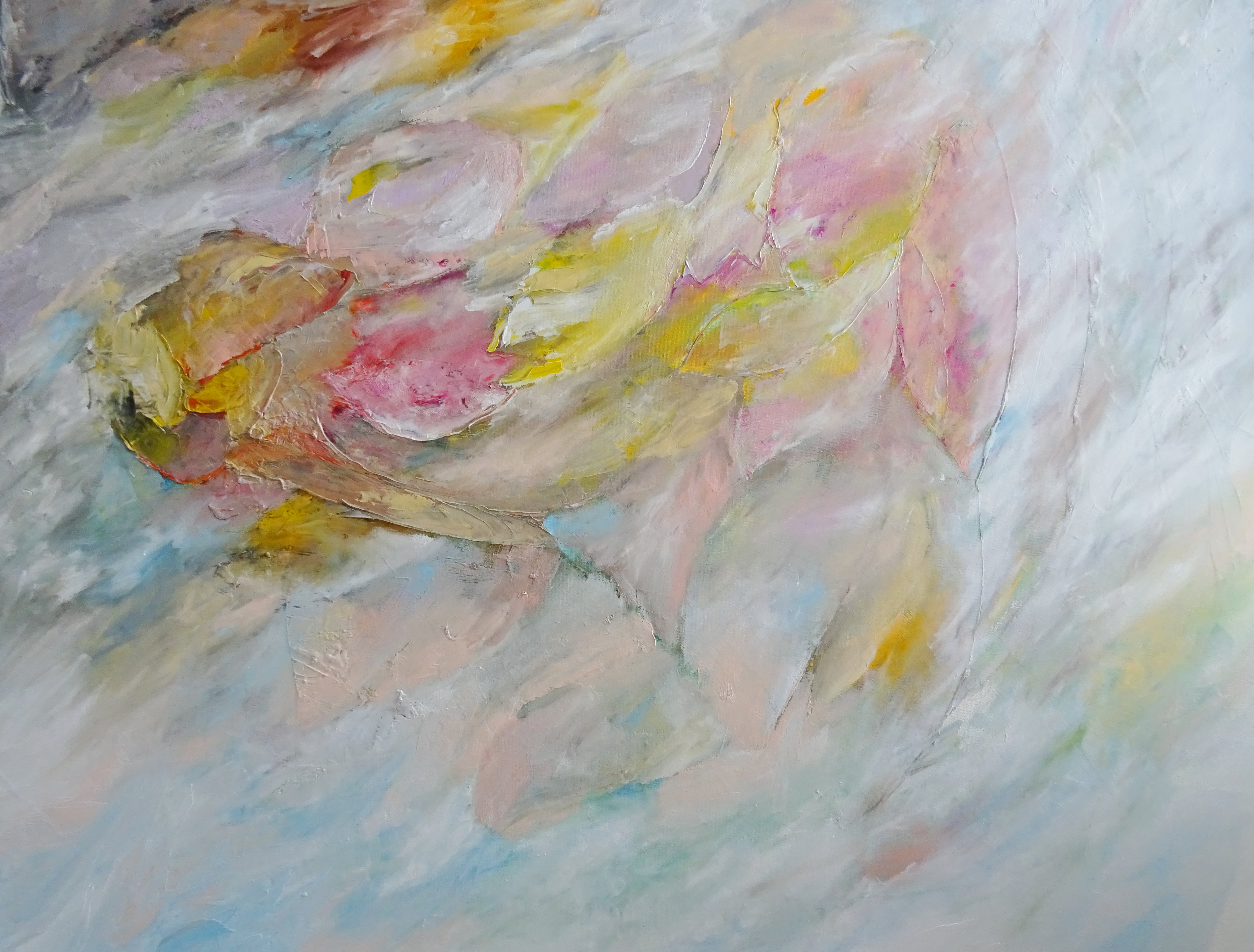 Dackel und die Fische / Öl/Leinwand / 79x100 / - nicht zu erwerben -