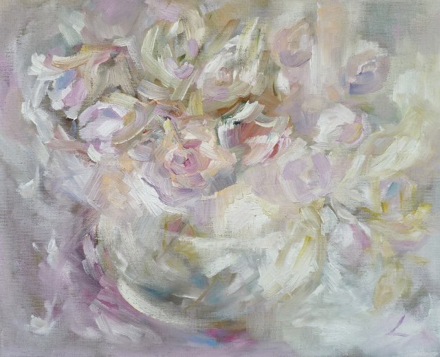 Rosen / Öl/Leinwand / 50x40 / - verkauft -