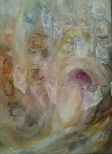 Wäsche / Öl/Leinwand / 30x40