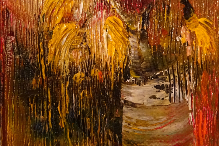 Gelbe Blumen / Öl/Leinwand / 10x10 / - nicht zu erwerben -