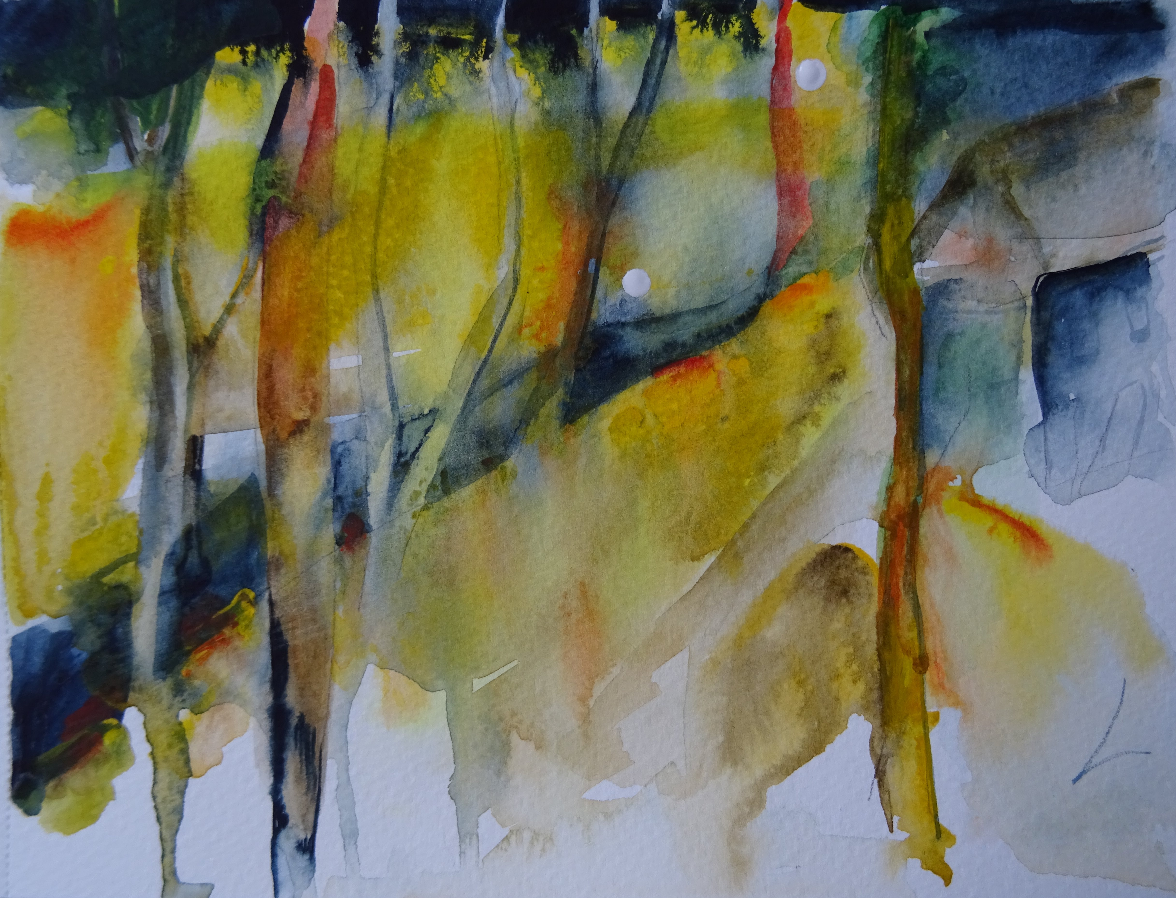 Allee / Aquarell / 18x13