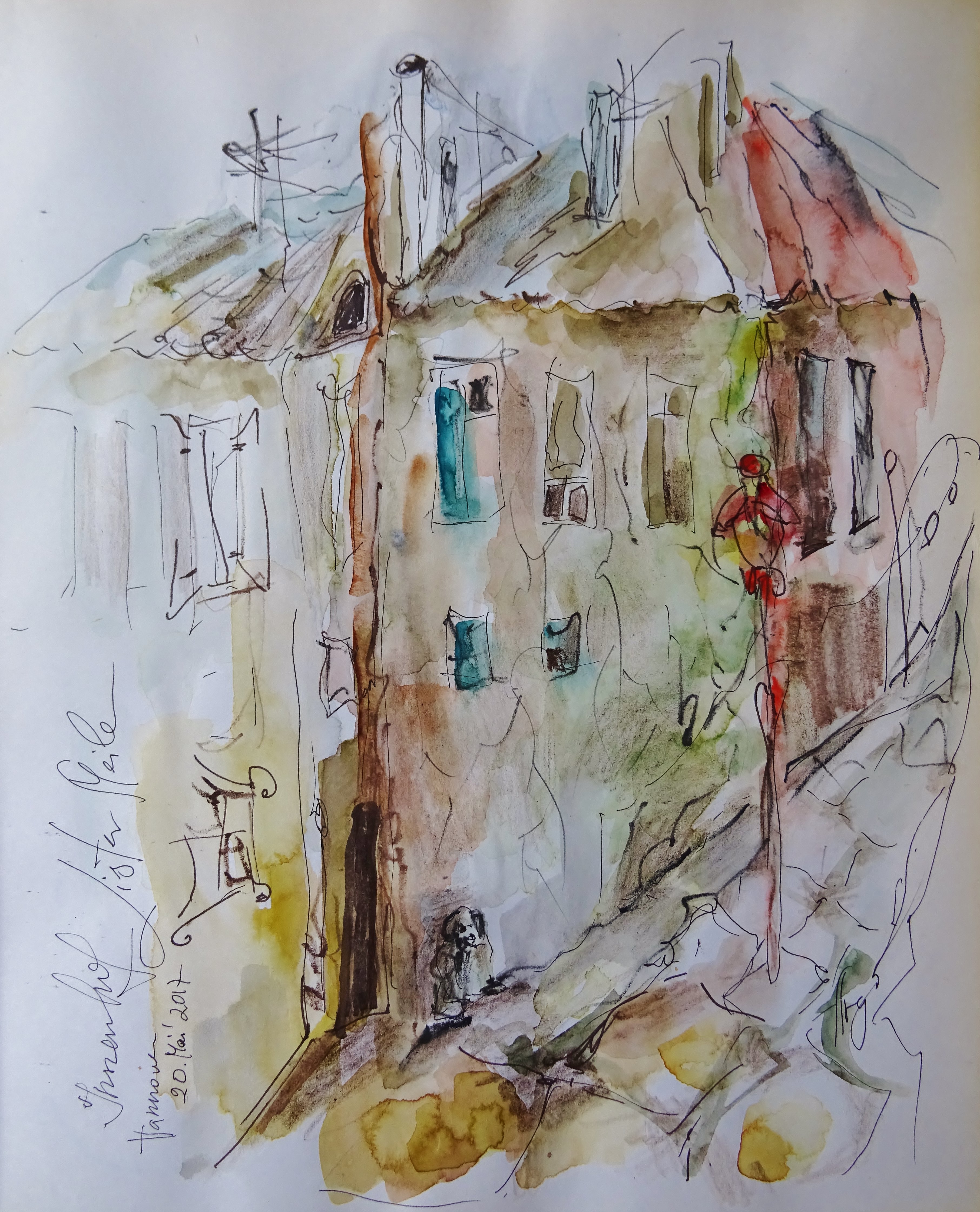 List / Aquarell/Mischtechnik / 20 x 25