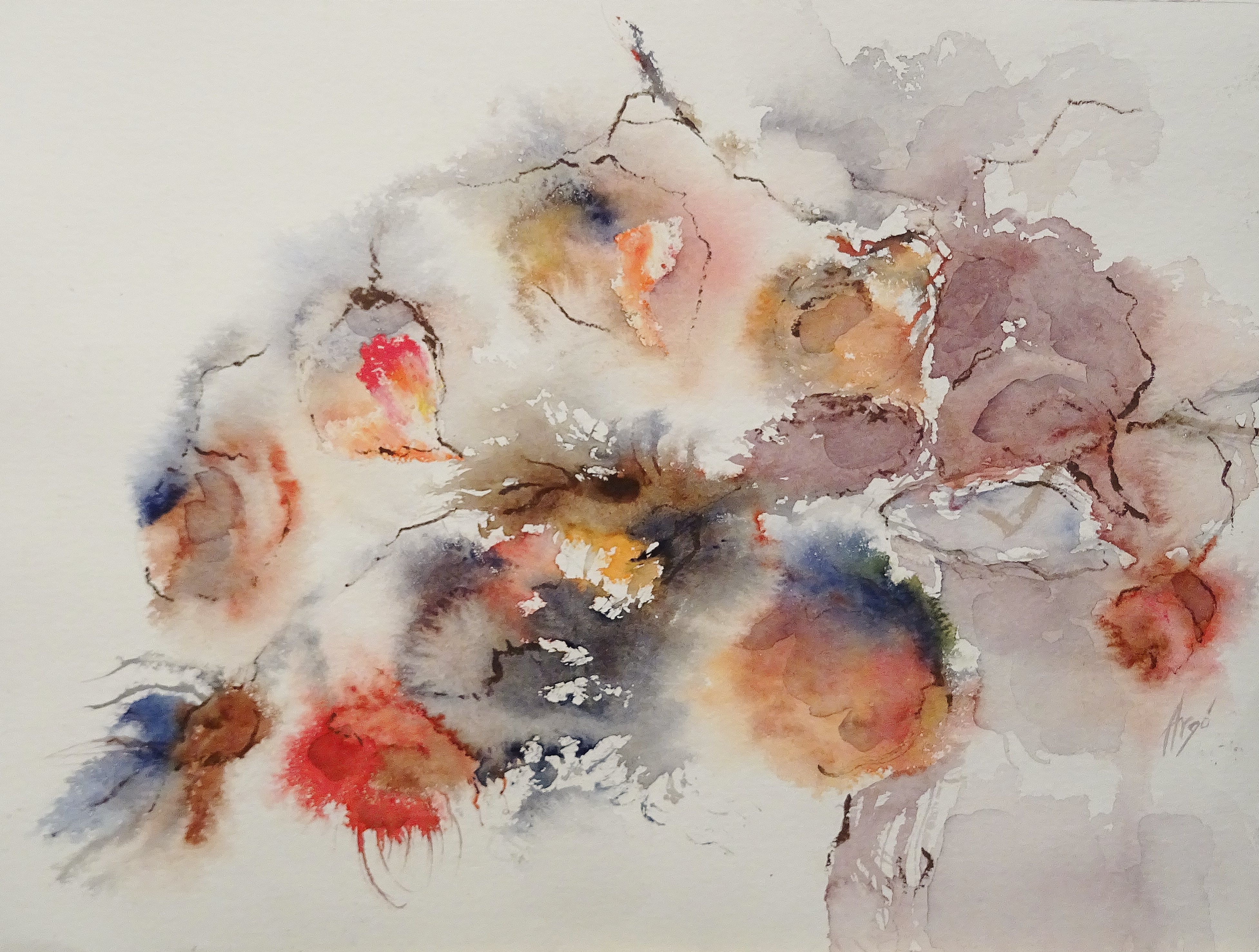 Blumenstudie / Aquarell / 32 x 24
