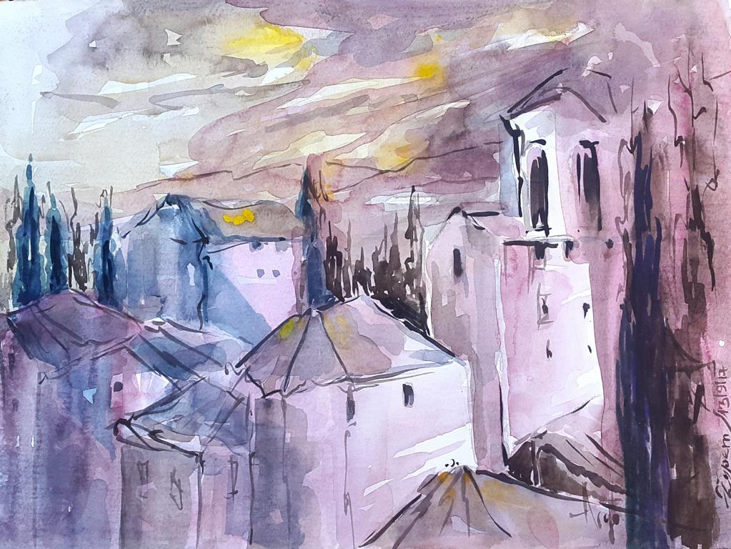 Impressionen / Aquarell / 32 x 24