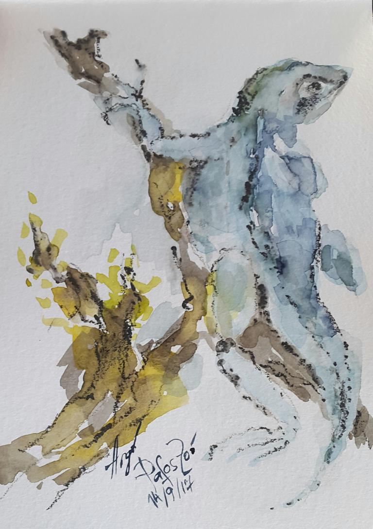 Skizzen / Pafos Bird and Animal Park / Aquarell / 10,5 x 14,5