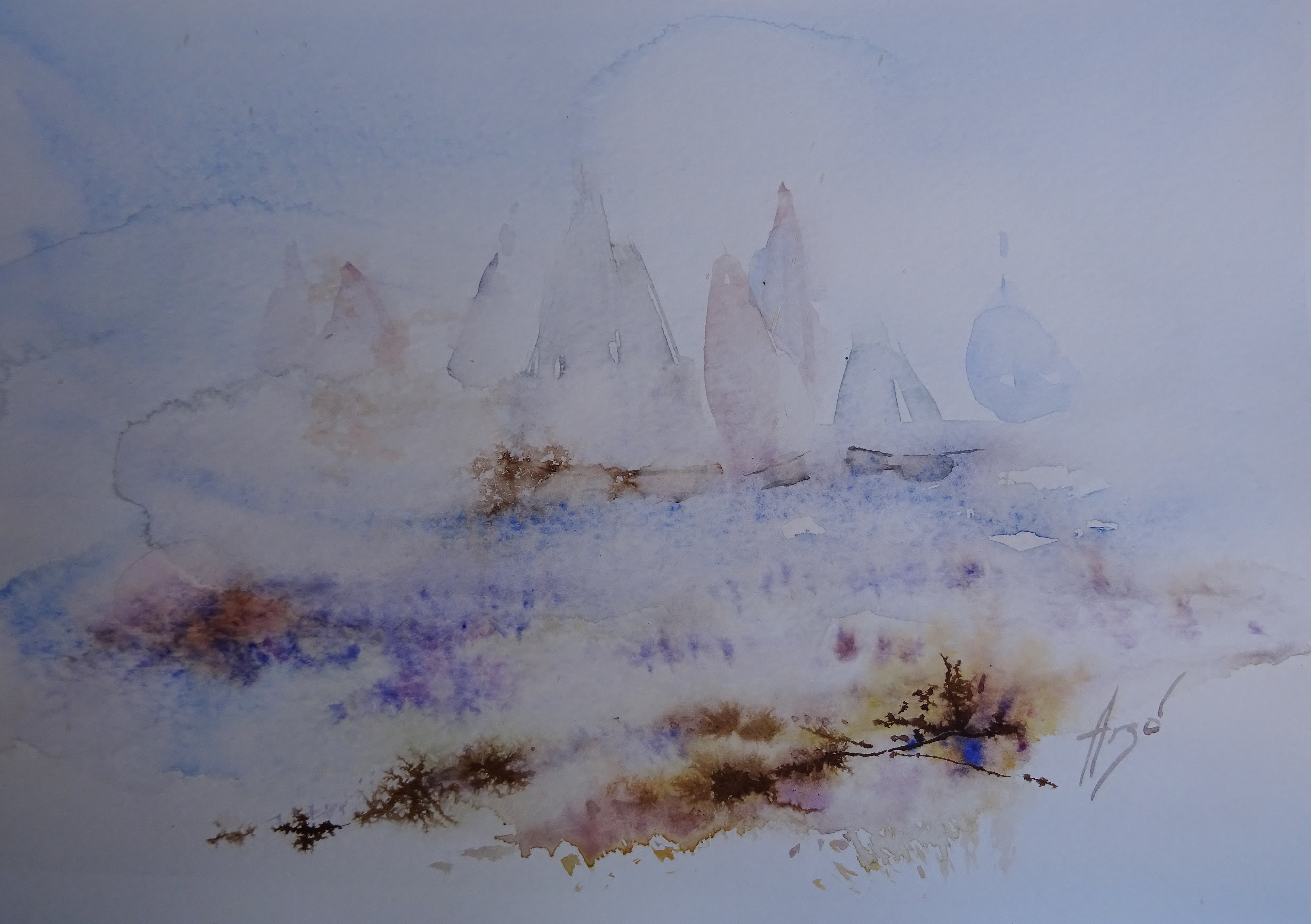 Strandskizze / Aquarell / 29 x 21