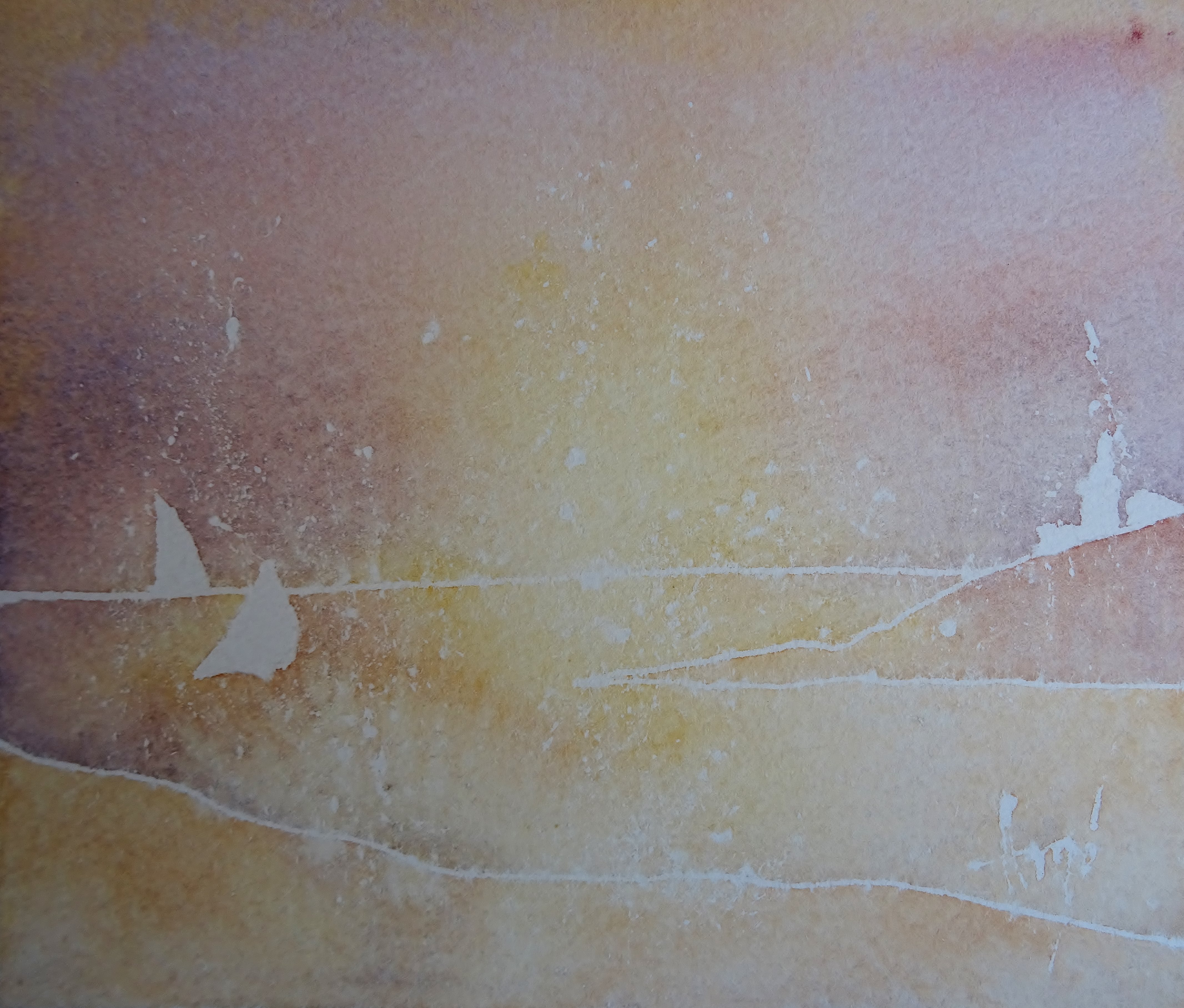 Strandskizze / Aquarell / 19 x 16