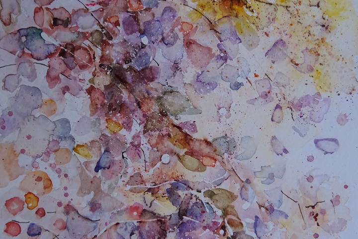 Blumenstudie / Aquarell / 21 x 29