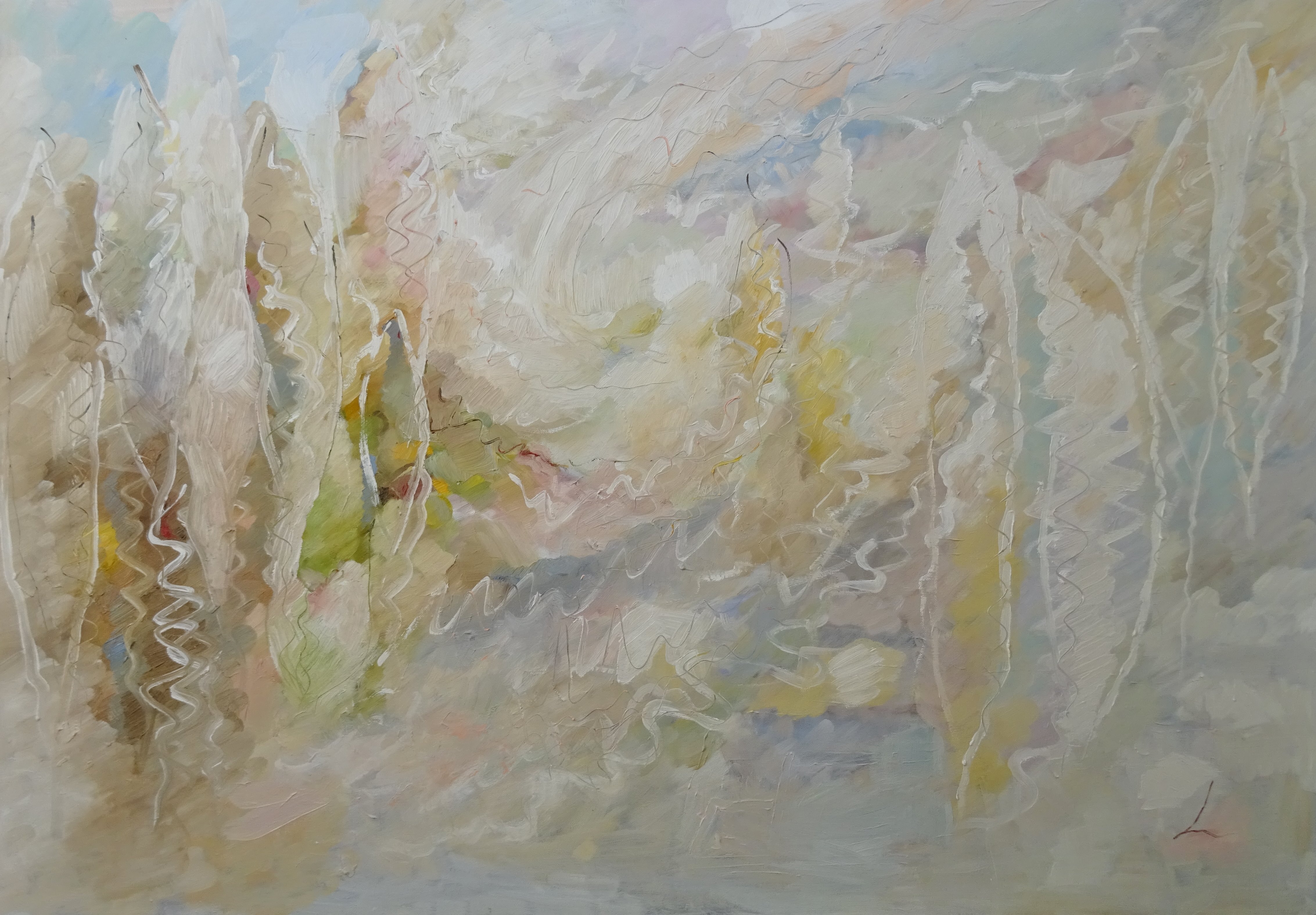 Landschaft in Blau